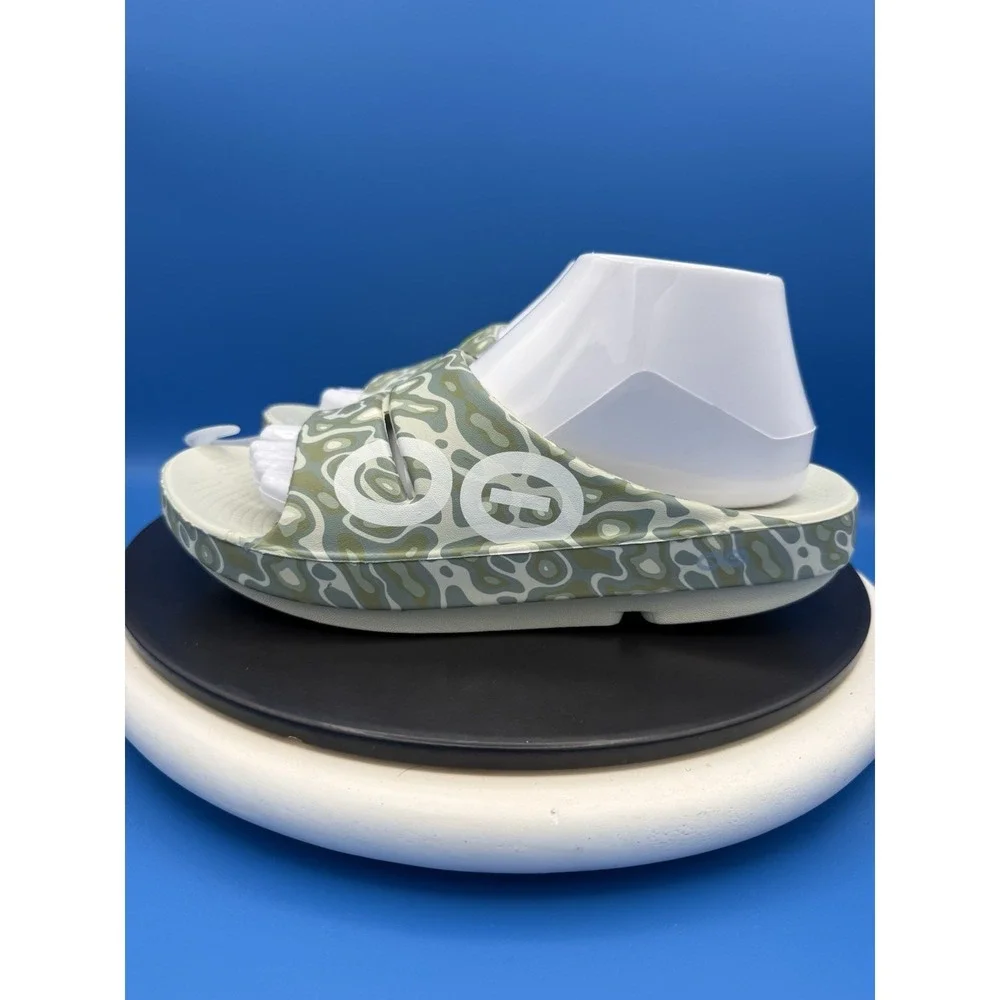 OOFOS OOahh Sport Slide Mens 9 Womens 11 Cosmic Water Camo Slip On Sandals NEW